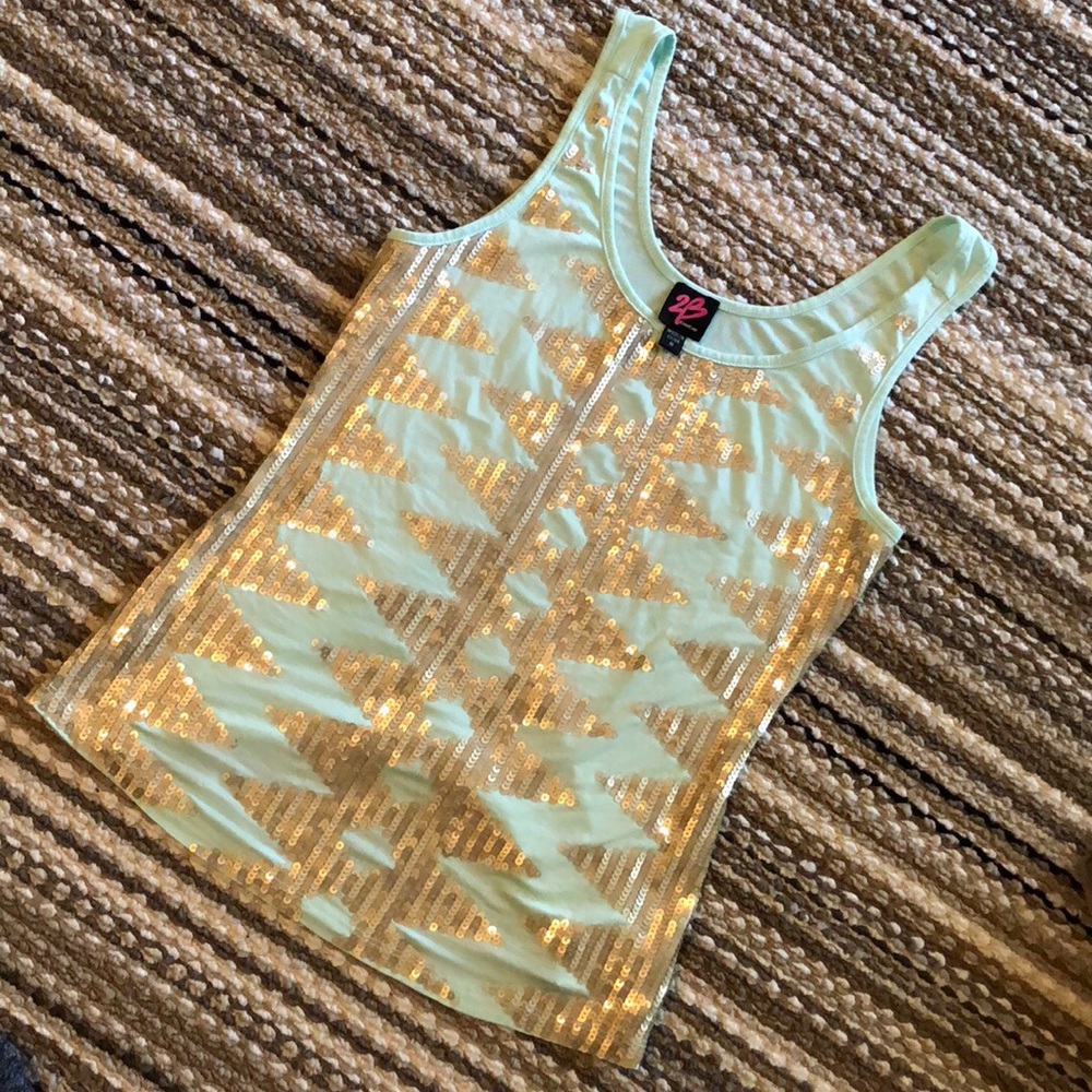Bebe sequin tank top